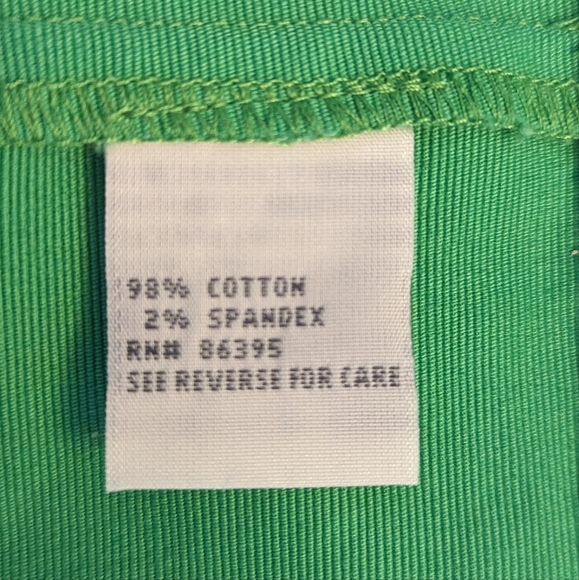 ANN TRINITY vintage green jean jacket size M with white/green oversized buttons - Picture 8 of 9